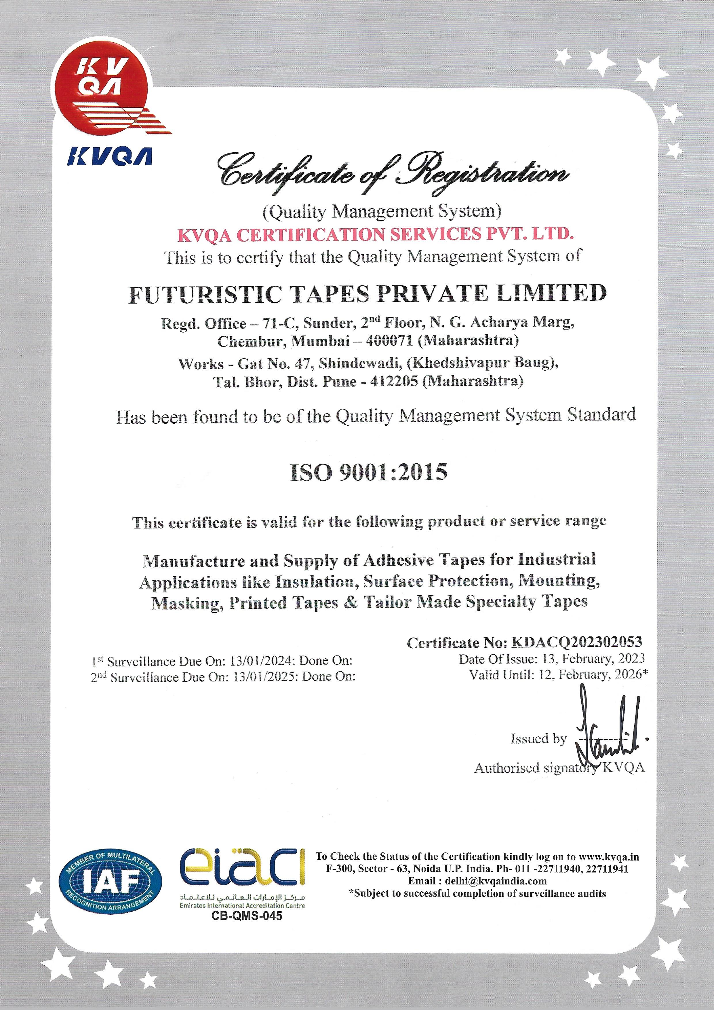 ISO Certificate
