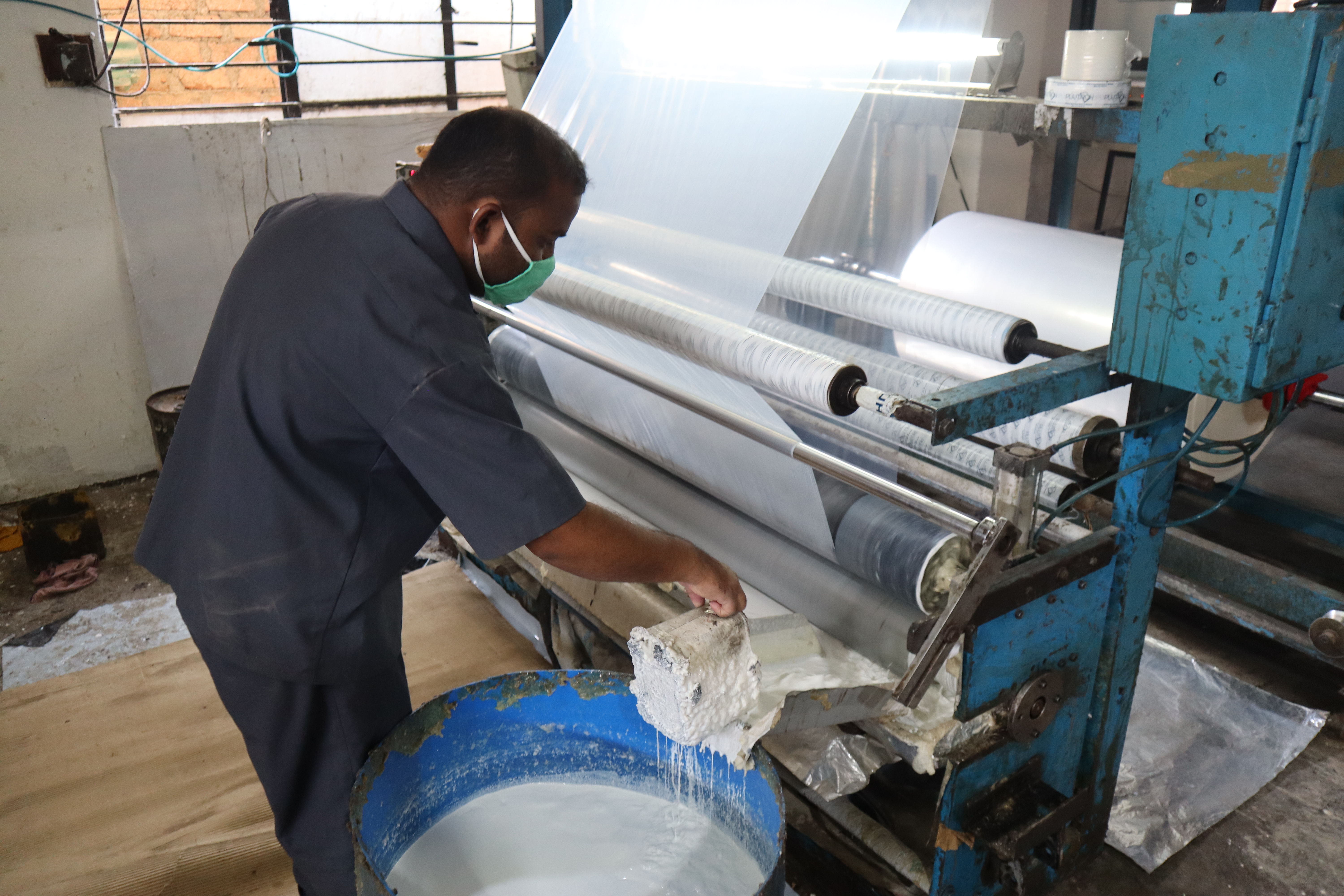 Adhesive Coating Line at work 2